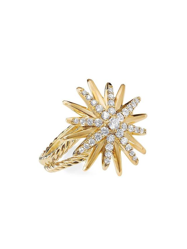 Womens The Starburst 18K Yellow Gold & Diamond Pav Ring Product Image