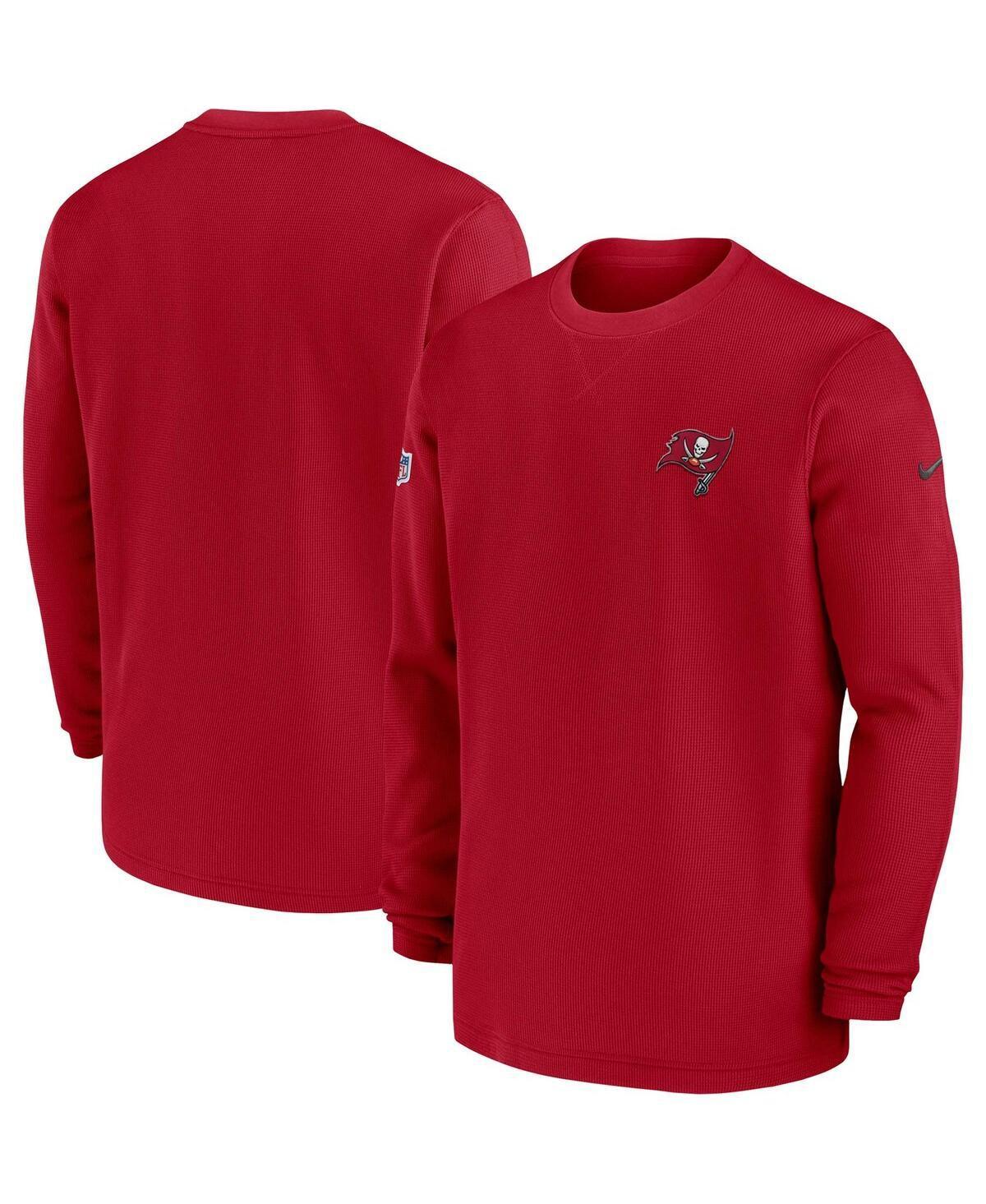 Mens Nike Red Tampa Bay Buccaneers 2023 Sideline Throwback Heavy Brushed Waffle Long Sleeve T-shirt Product Image