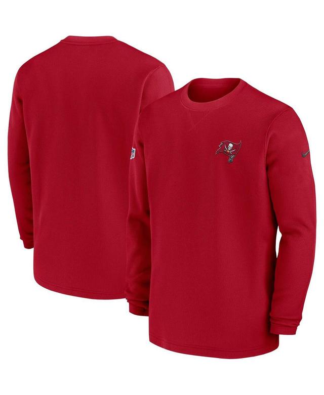 Mens Nike Red Tampa Bay Buccaneers 2023 Sideline Throwback Heavy Brushed Waffle Long Sleeve T-shirt Product Image