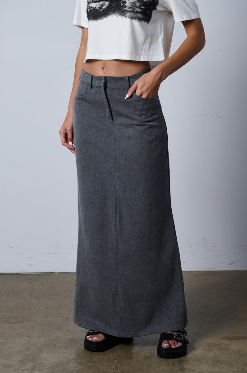 MINIMAL ELEGANCE WOVEN MAXI SKIRT product image