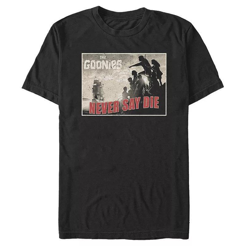 Mens The Goonies Never Say Die Postcard Graphic Tee Product Image