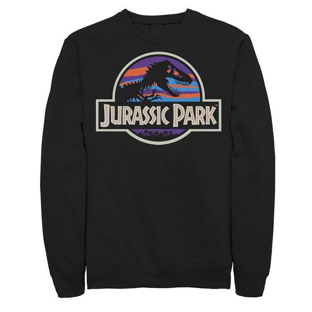 Mens Jurassic Park Abstract Color Logo Sweatshirt Black Product Image