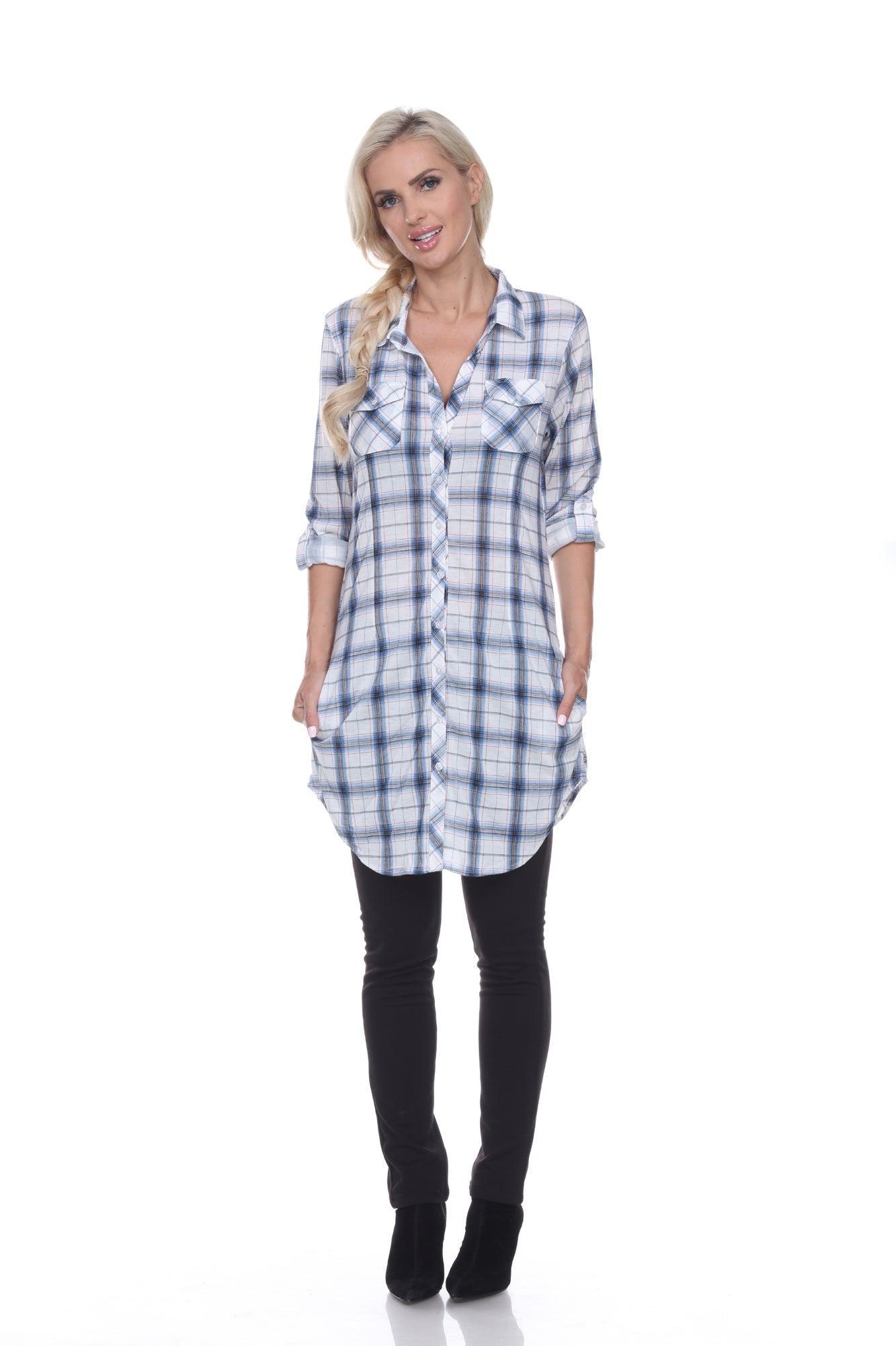 Piper Stretchy Plaid Tunic Product Image