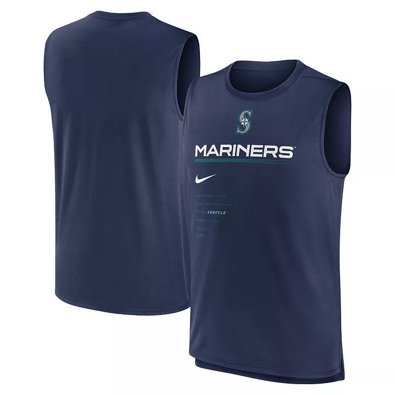 Mens Nike Navy Milwaukee Brewers Exceed Performance Tank Top Product Image