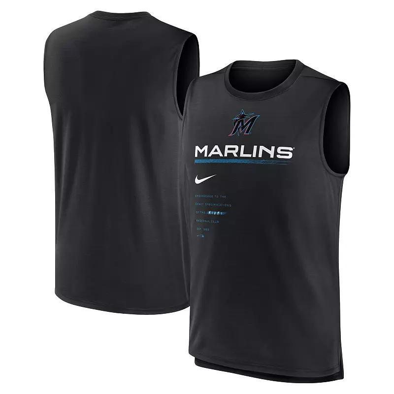 Mens Nike Miami Marlins Exceed Performance Tank Top Product Image