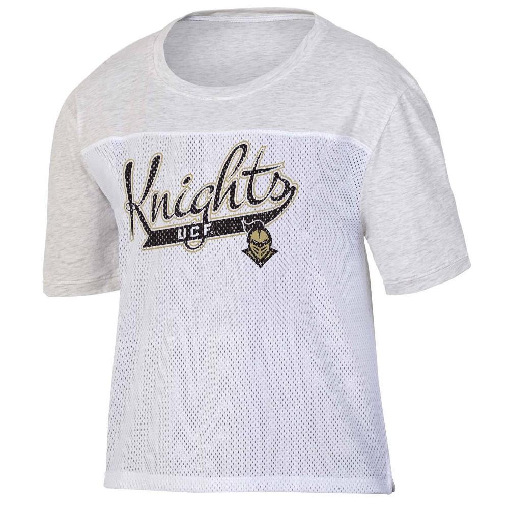 NCAA UCF Knights Womens White Mesh Yoke T-Shirt Product Image