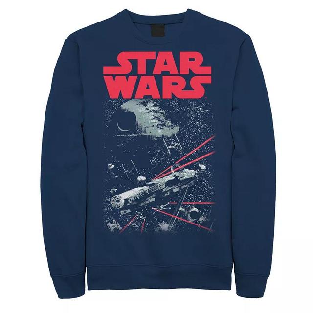 Disneys Star Wars Mens Space Fight Fleece Blue Product Image