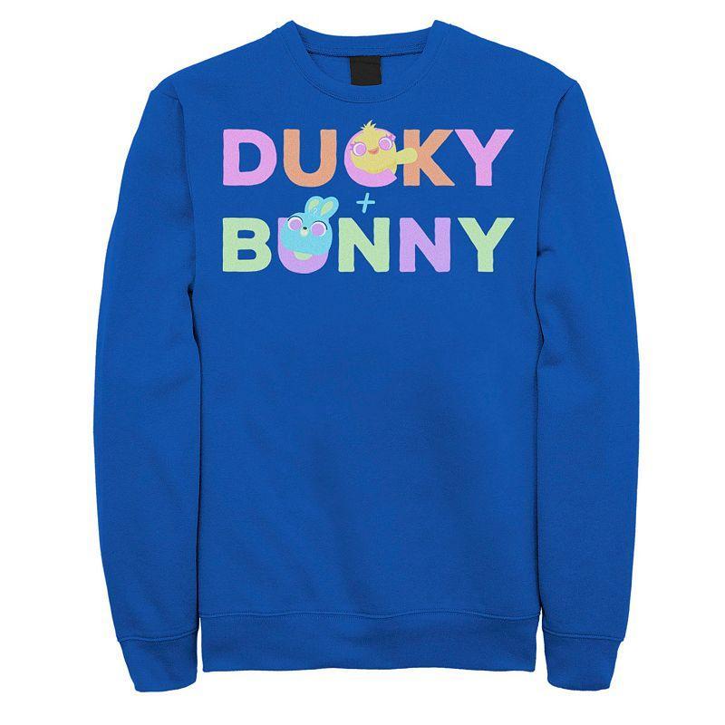 Mens Disney / Pixar Toy Story 4 Ducky & Bunny Colorful Names Logo Sweatshirt Product Image