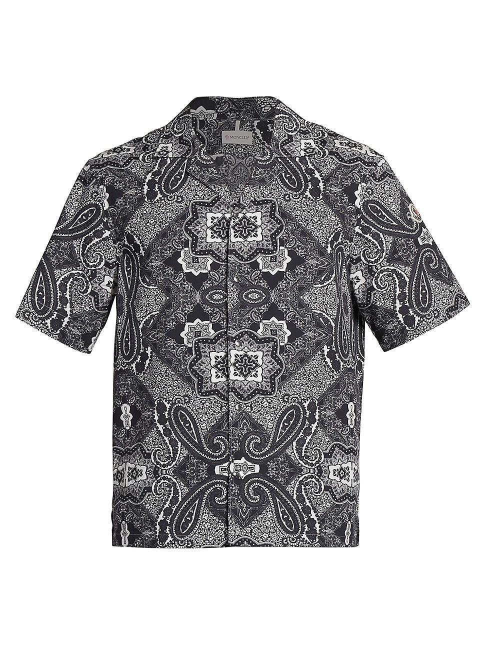 Mens Bandana Print Short-Sleeve Shirt Product Image