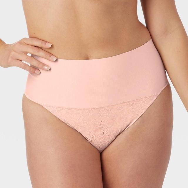 Maidenform Self Expressions Womens Tame Your Tummy Thong SE0049 - Clay Product Image