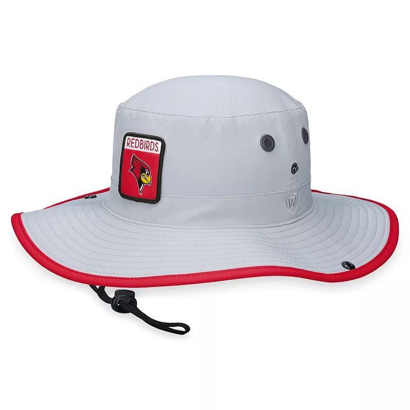 Mens Top of the World Gray Illinois State Redbirds Steady Bucket Hat Product Image