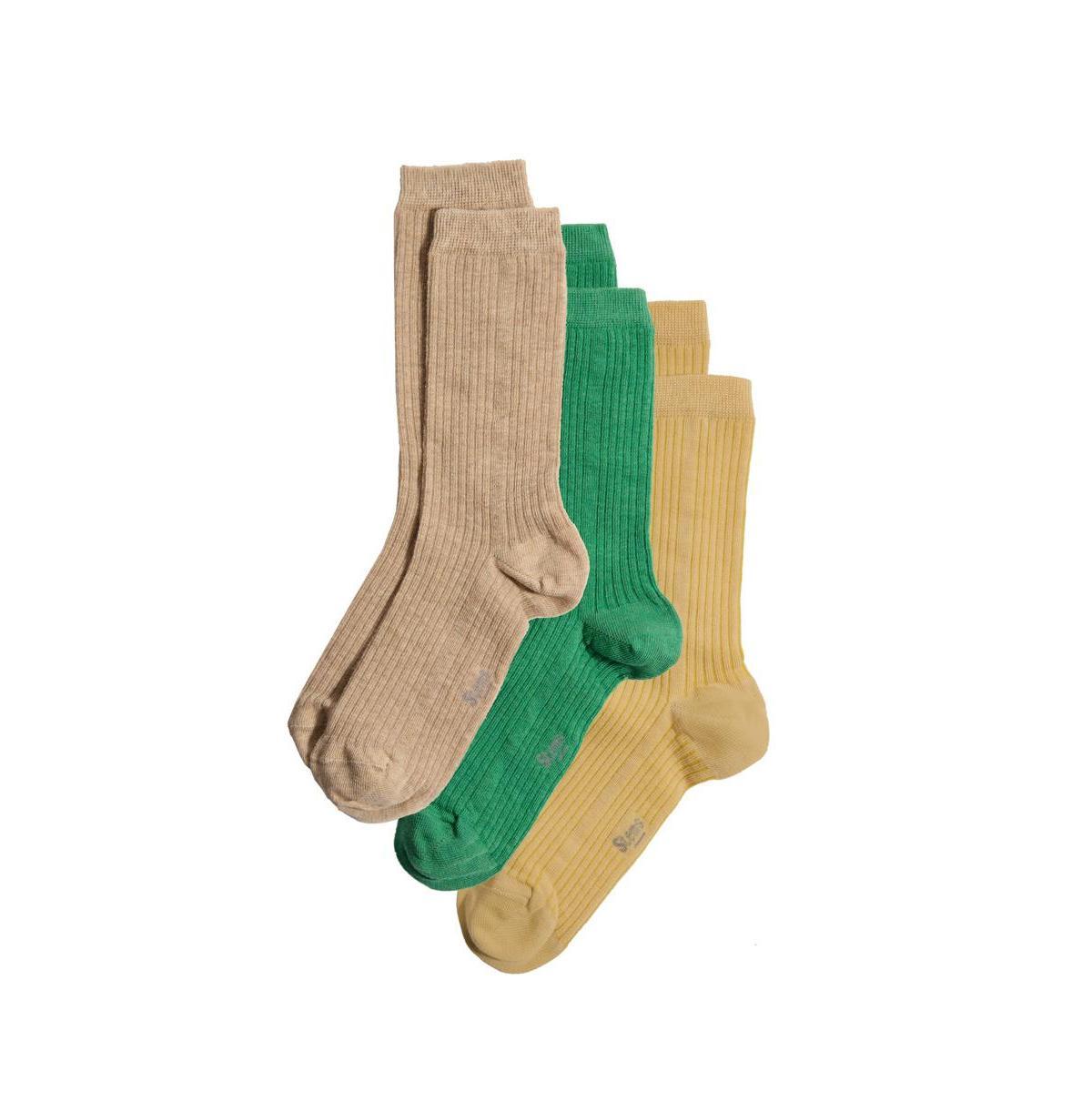 Cashmere-Cotton Crew Socks 3-Pack Product Image