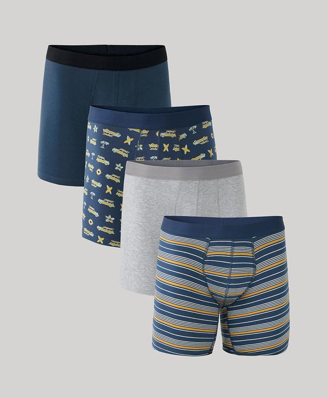 Mens Everyday Extended Boxer Brief 4-Pack XL Product Image