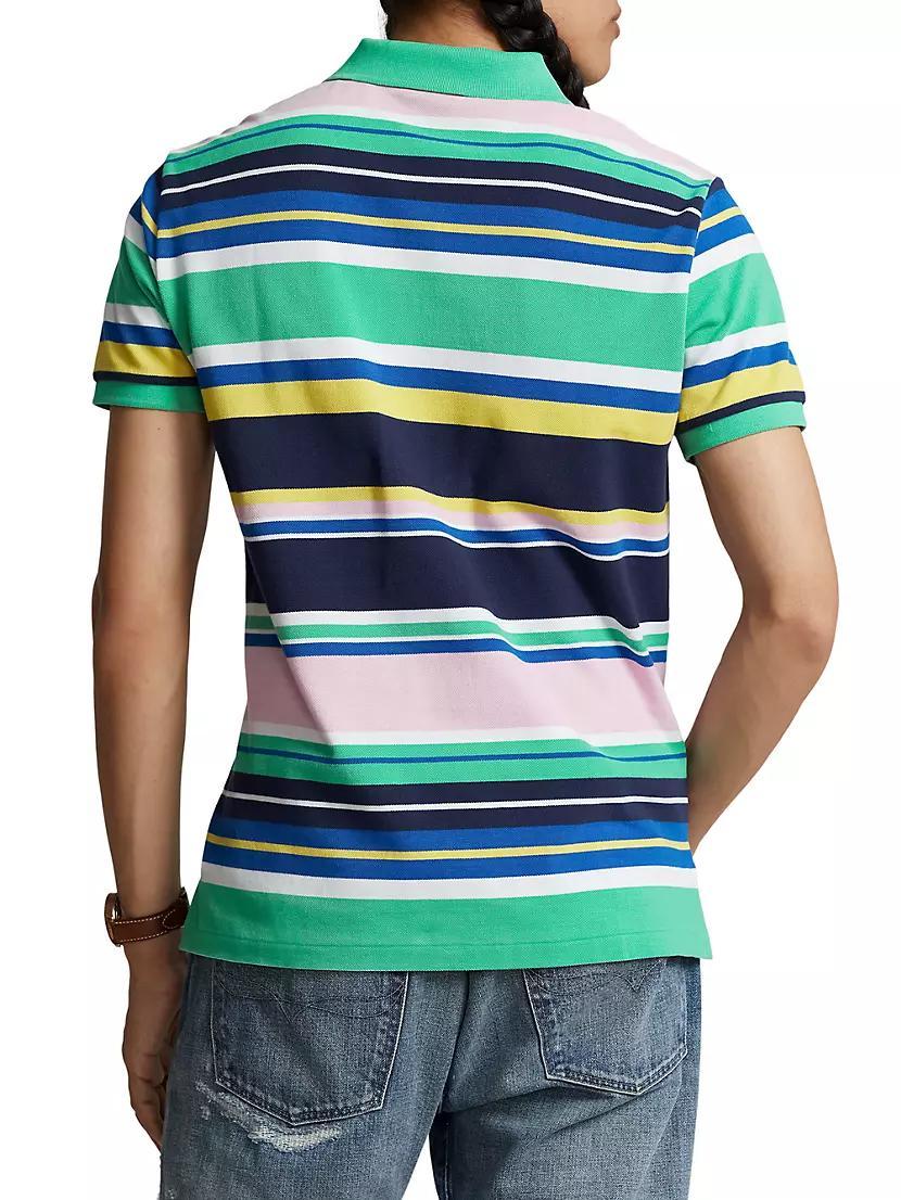 Striped Cotton Polo Shirt Product Image