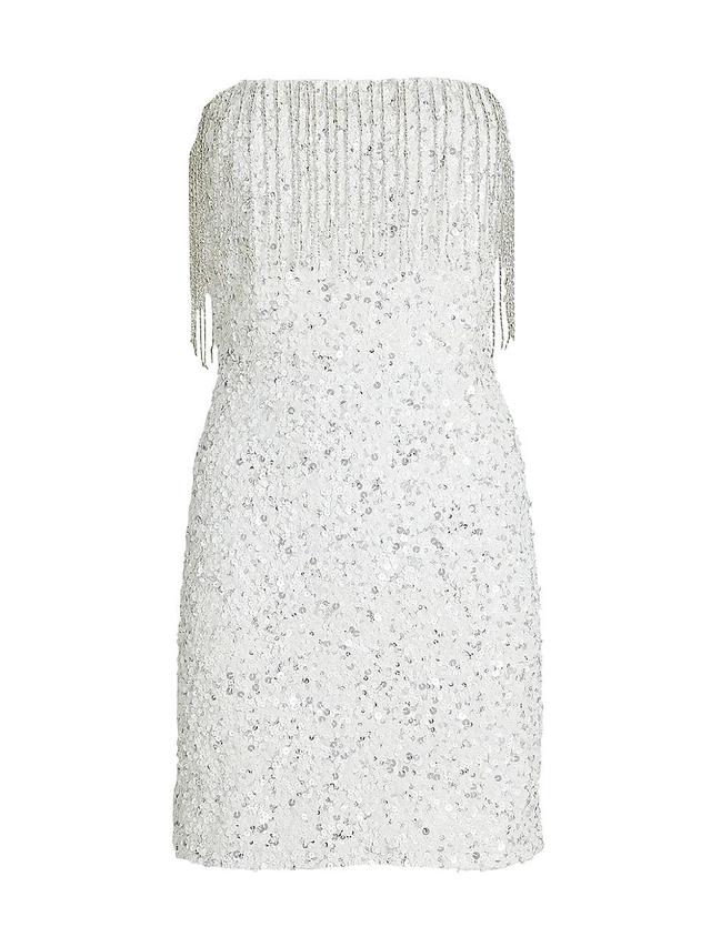 Womens Cassandra Sequin Fringe Dress Product Image