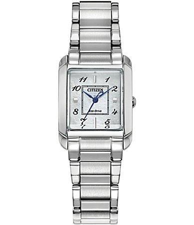 Citizen Eco-Drive Womens Bianca Stainless Steel Bracelet Watch 28mm - Silver-tone Product Image