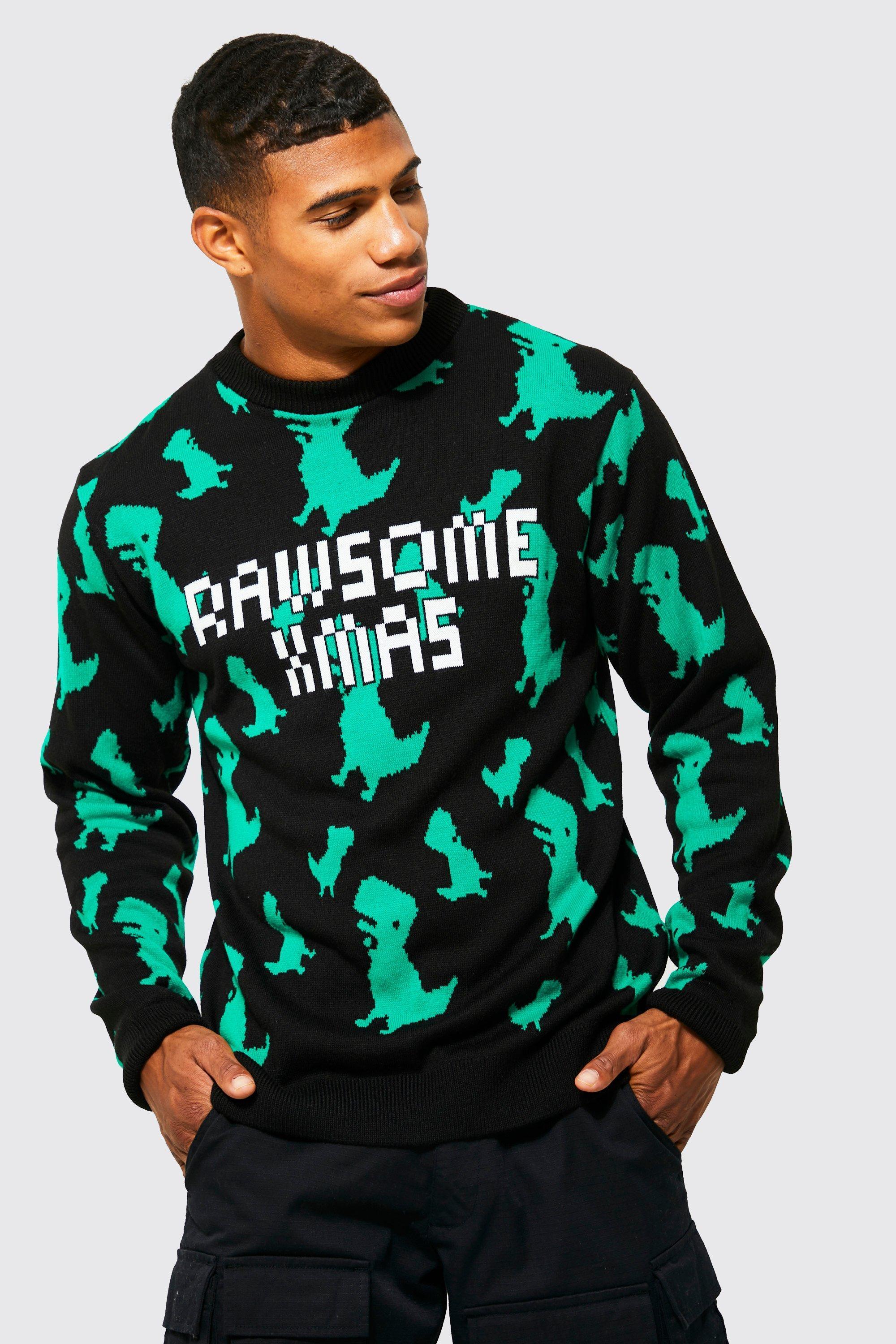 Rawsome Xmas Christmas Sweater | boohooMAN USA Product Image