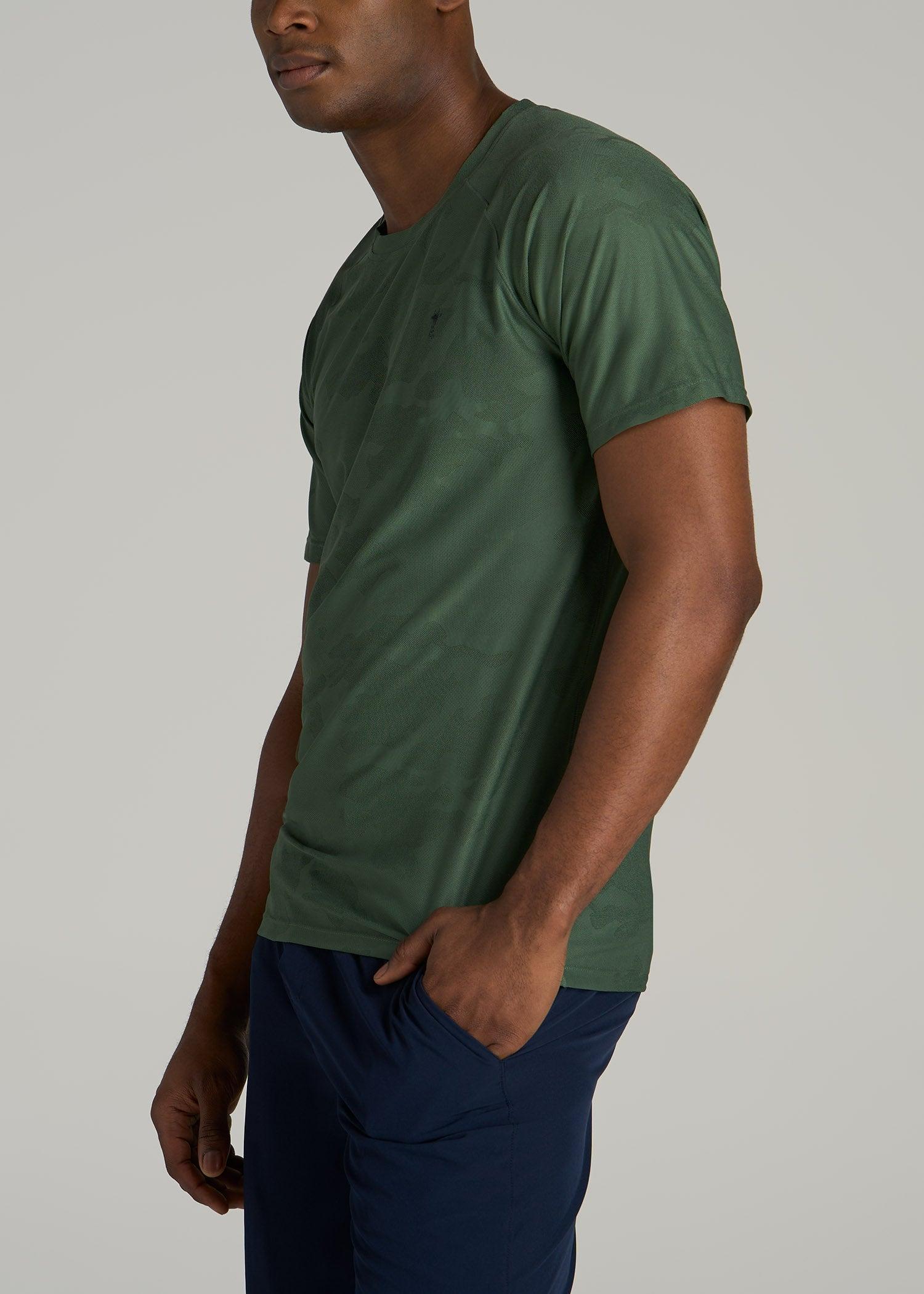 Raglan Training T-Shirt for Tall Men in Forest Green Male Product Image