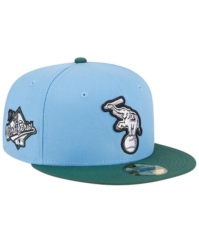 Mens New Era Sky Blue/Cilantro Oakland Athletics 1988 World Series 59FIFTY Fitted Hat Product Image