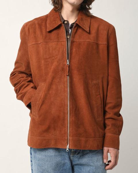 Suede Zip Jacket - Tobacco Product Image