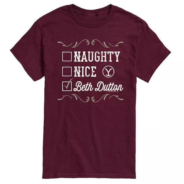 Mens Yellowstone Naughty Nice Beth Dutton Tee Product Image