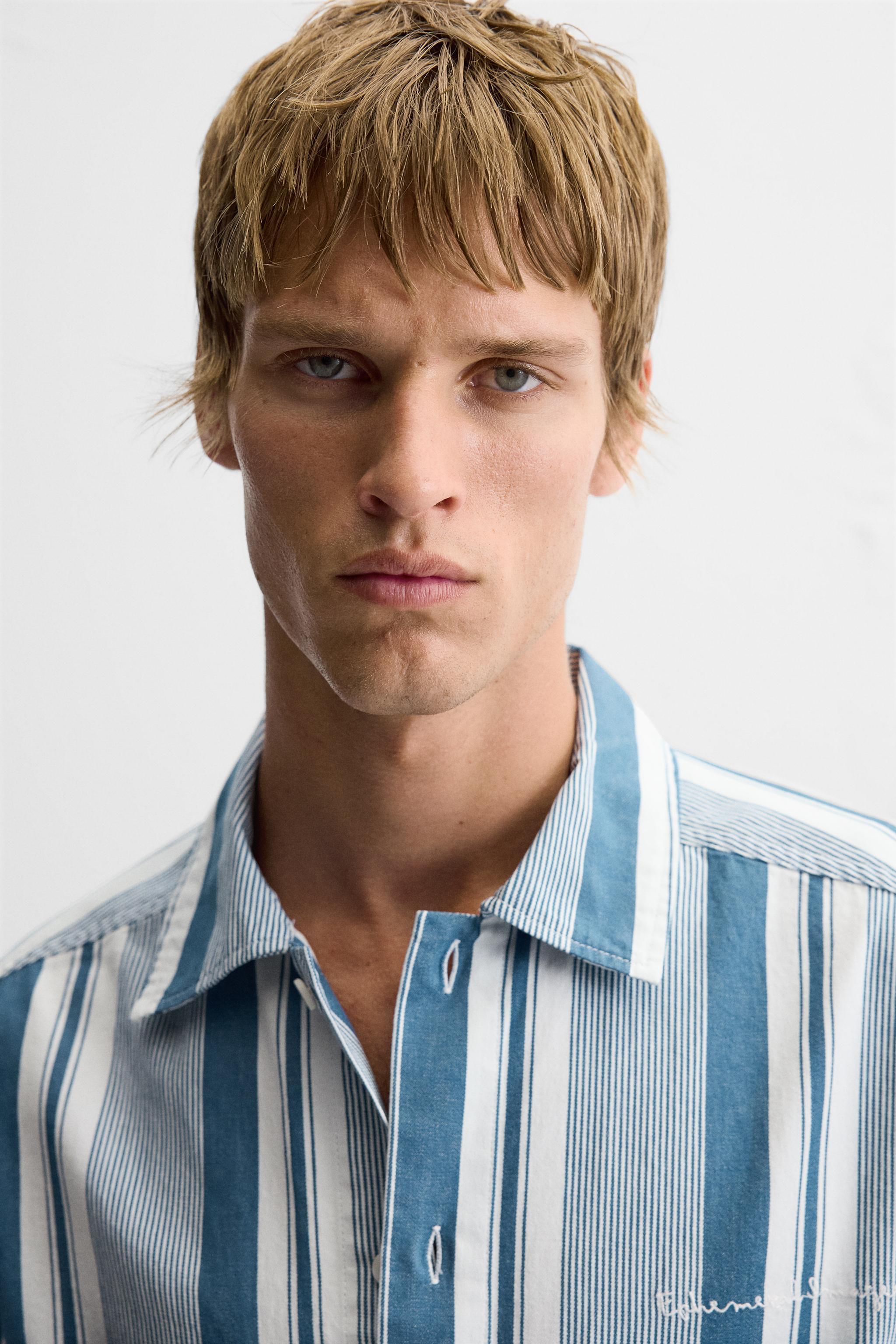 TEXTURED STRIPED SHIRT Product Image