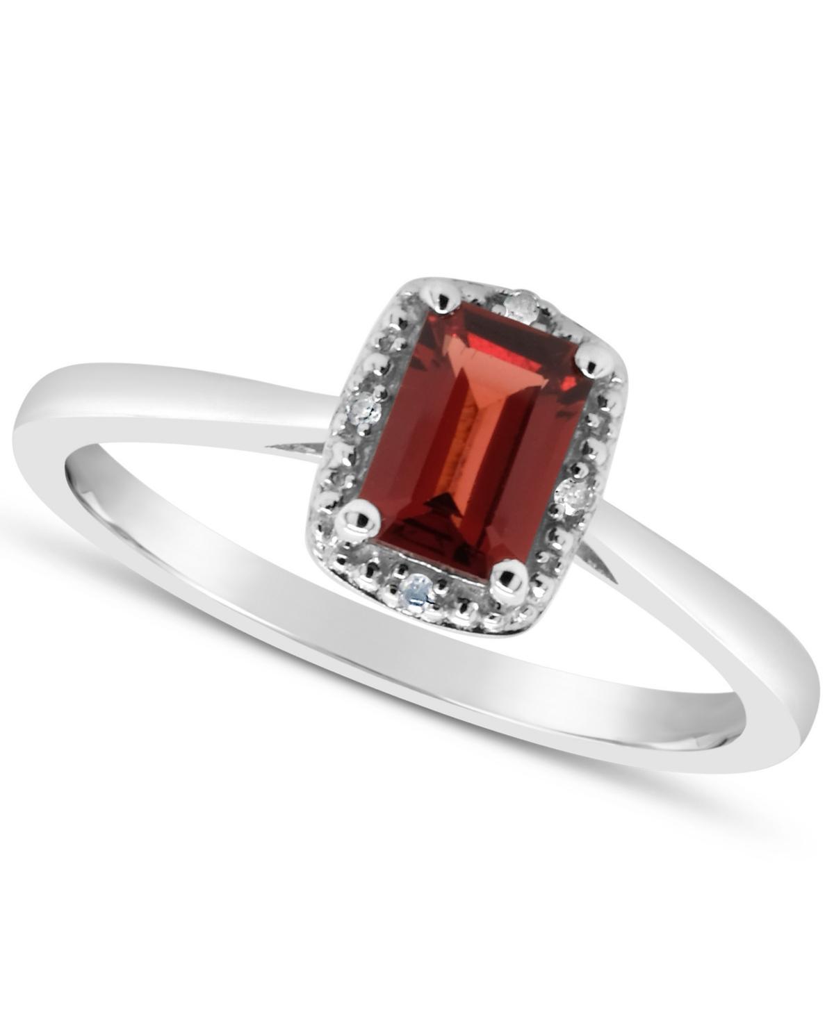 Gemstone and Diamond Accent Ring in Sterling Silver Product Image