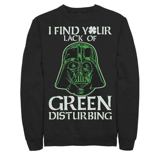 Mens Star Wars Darth Vader I Find Your Lack Of Green Disturbing St. Patricks Day Sweatshirt Product Image