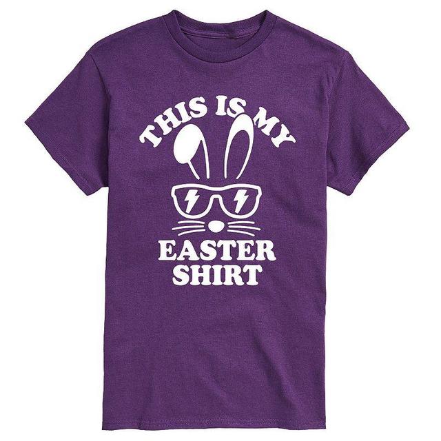 Mens This Is My Easter Shirt Graphic Tee Blue Product Image