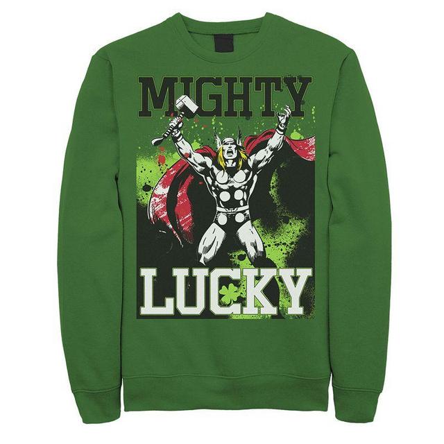 Mens Marvel Thor Mighty Lucky Splatter St. Patricks Sweatshirt Product Image