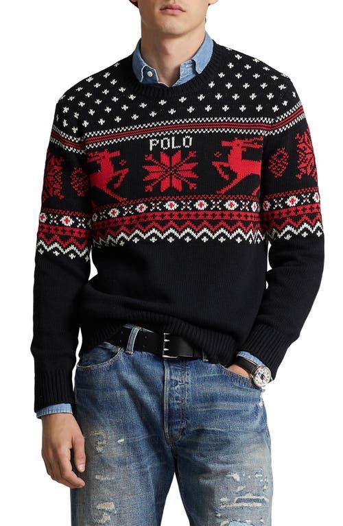 Polo Ralph Lauren Reindeer Cotton & Cashmere Sweater Product Image