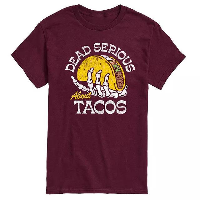 Mens Dead Serious About Tacos Graphic Tee Product Image