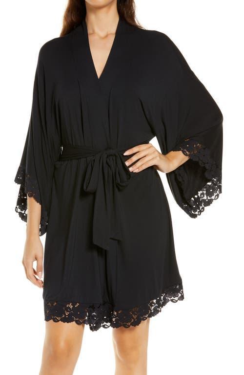 Eberjey Naya Lace Trim Jersey Knit Robe Product Image