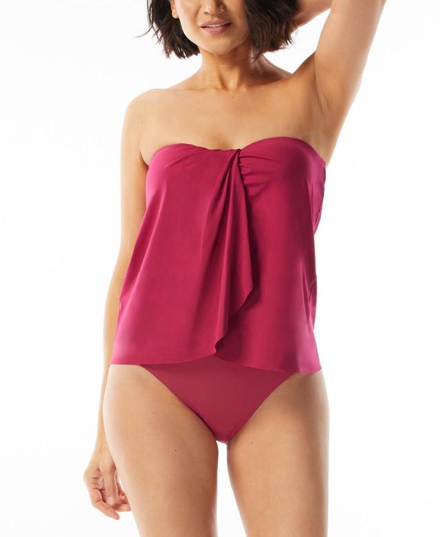 Coco Reef Contours Clarity Bra-Sized Bandeau Tankini Top Womens Swimsuit Product Image