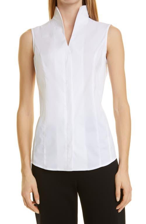 Misook Sleeveless Stand Collar Blouse Product Image