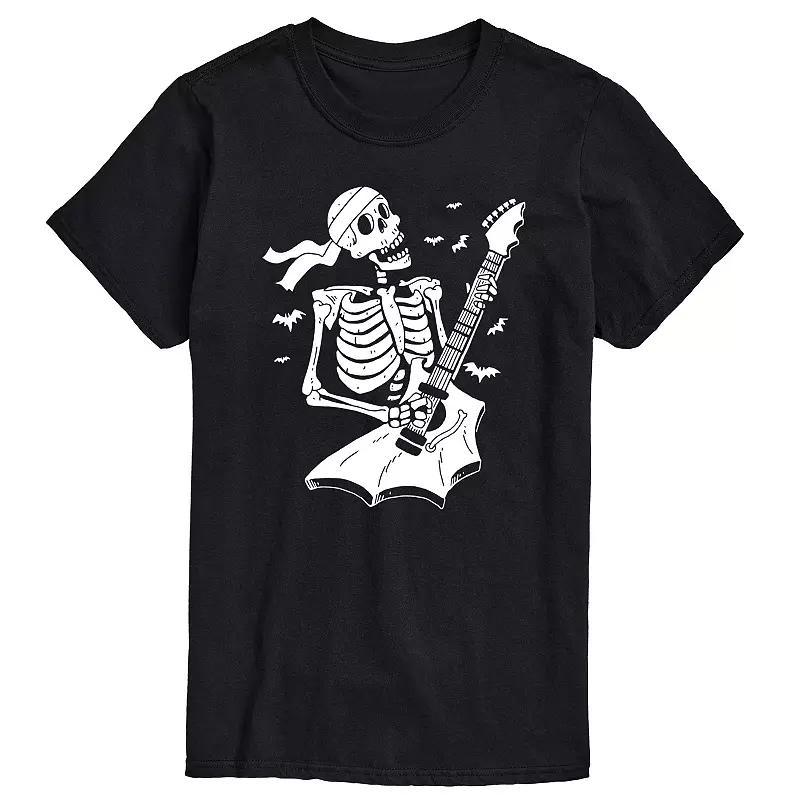 Mens Skeleton Guitar Graphic Tee Product Image