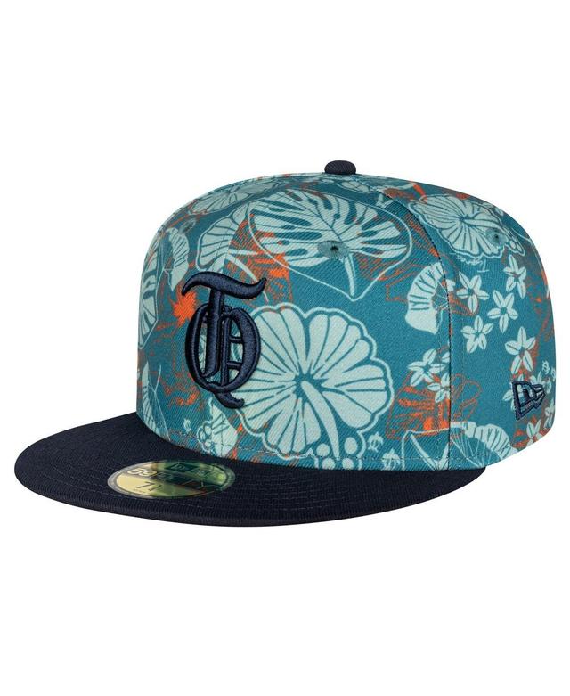 New Era Mens Teal/Navy Tigres de Quintana Roo Mexico League On Field 59FIFTY Fitted Hat Product Image