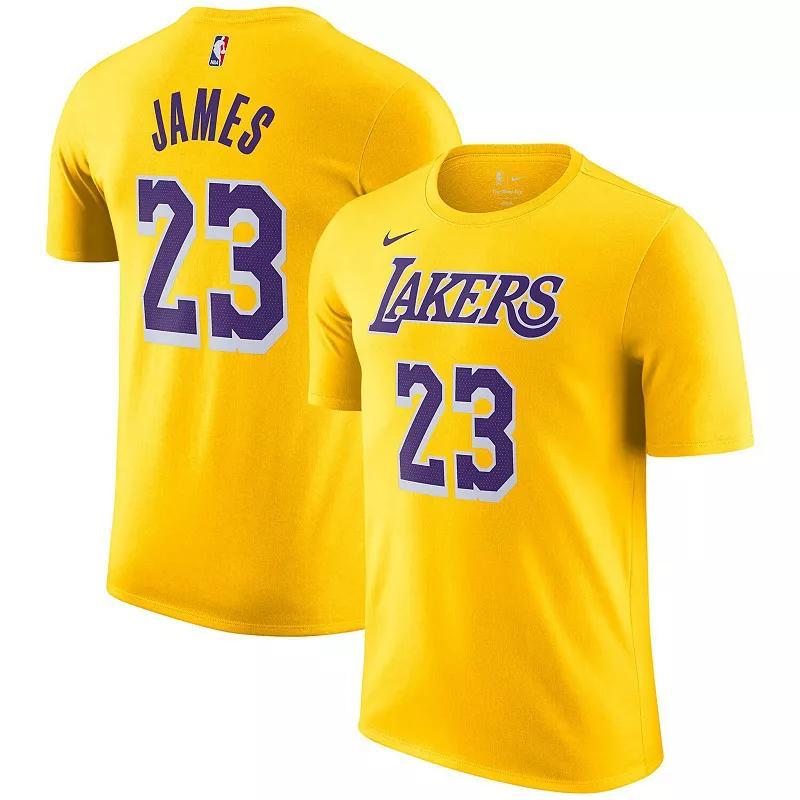 Mens Nike LeBron James Los Angeles Lakers Icon 2022/23 Name & Number T-Shirt Product Image