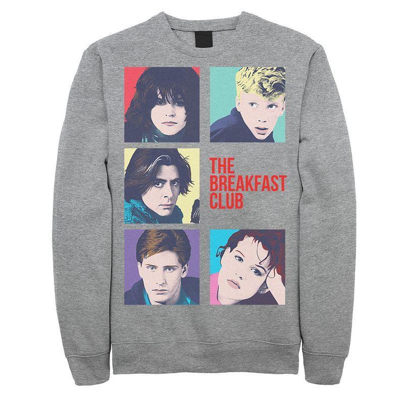 Mens Breakfast Club Group Shot Squares Sweatshirt Med Grey Product Image