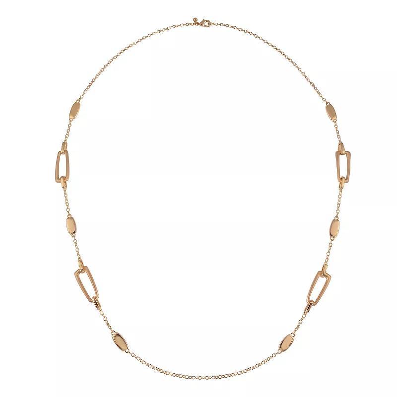 Emberly Gold Tone Long Link Necklace, Womens, None Product Image