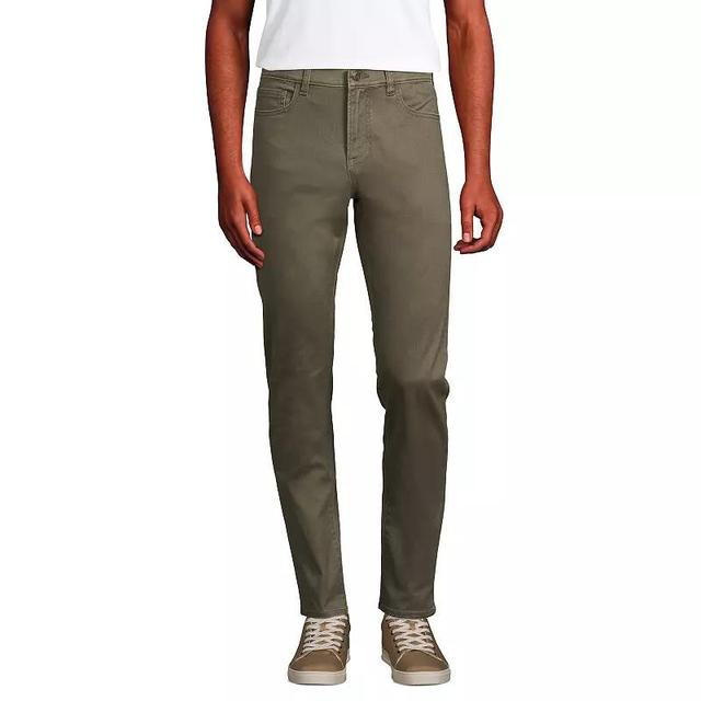 Mens Lands End Slim-Fit Hybrid Pants Green Moss Product Image