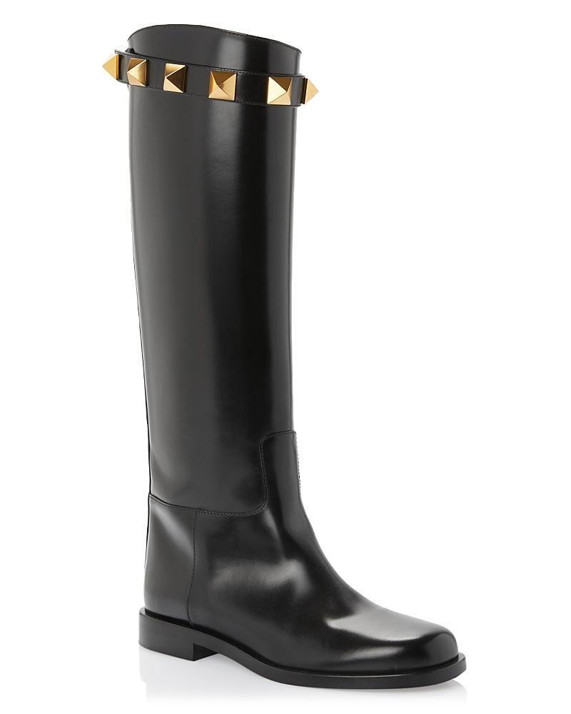 Valentino Garavani Womens Roman Stud Riding Boots Product Image