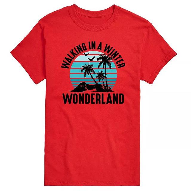 Big & Tall Walking In A Winter Wonderland Beach Graphic Tee, Mens Product Image