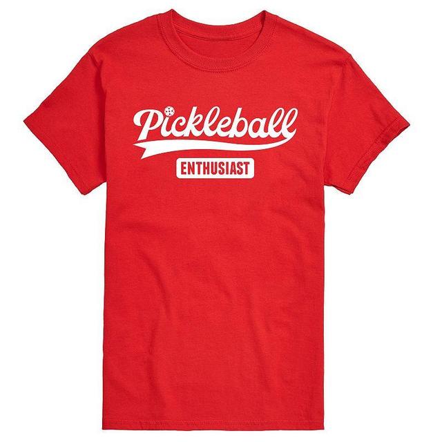 Mens Pickleball Enthusiast Tee Red Product Image