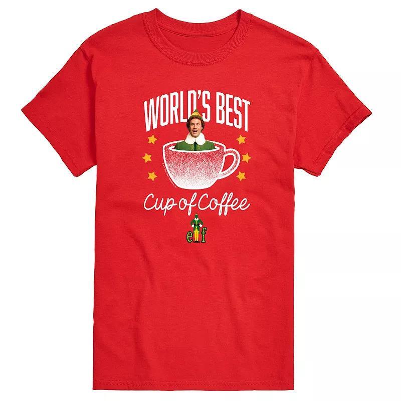 Mens Elf Worlds Best Cup Of Coffee Graphic Tee Product Image