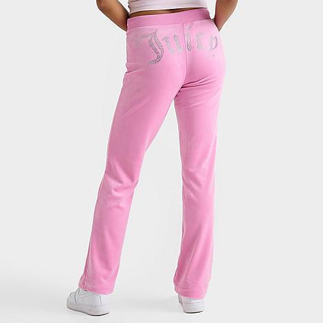 Womens Juicy Couture OG Big Bling Velour Track Pants Product Image