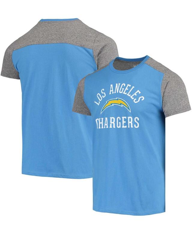 Mens Majestic Threads Powder Blue/Gray Los Angeles Chargers Field Goal Slub T-Shirt Product Image