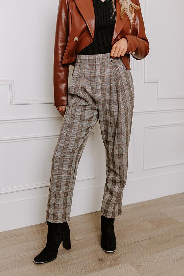 The Apollo High Waist Plaid Trousers Product Image