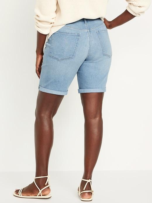 High-Waisted Wow Jean Shorts -- 9-inch inseam Product Image