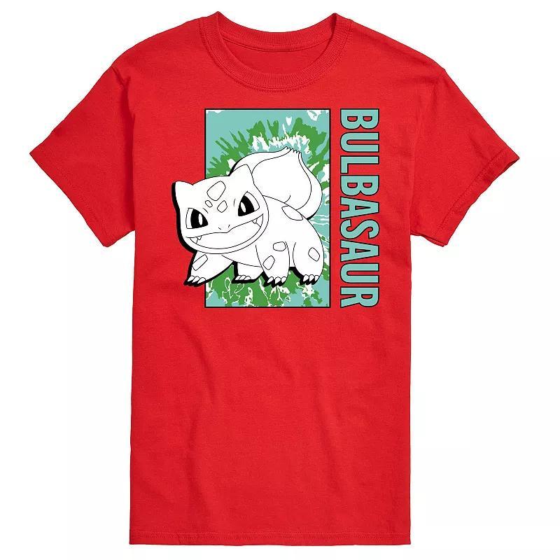 Mens Pokemon Tie Dye Bulbasaur Tee Red Product Image